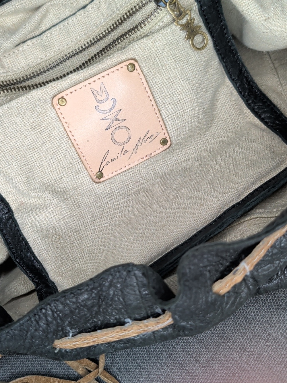Muxo Leather Slouchy Purse. Super Soft Two Tone Handbag. Camilla Alves 2010s Y2k - Picture 7 of 7